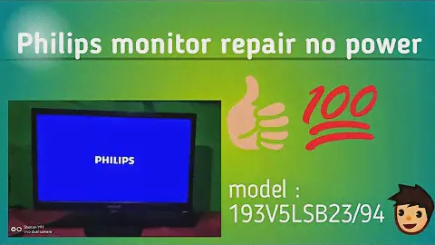 How to repair Philips monitor no power (model no:193V5LSB23/94)