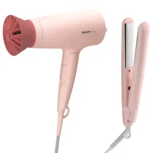 Выпрямитель для волос Philips набор фен + выпрямитель. Цвет розовый <BHP398/00>-0