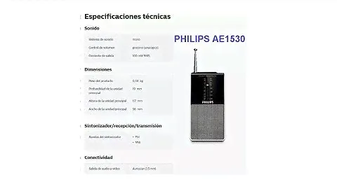 Reparación radio PHILIPS AE1530